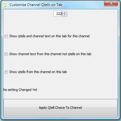 manage qtells or bot tells dialog